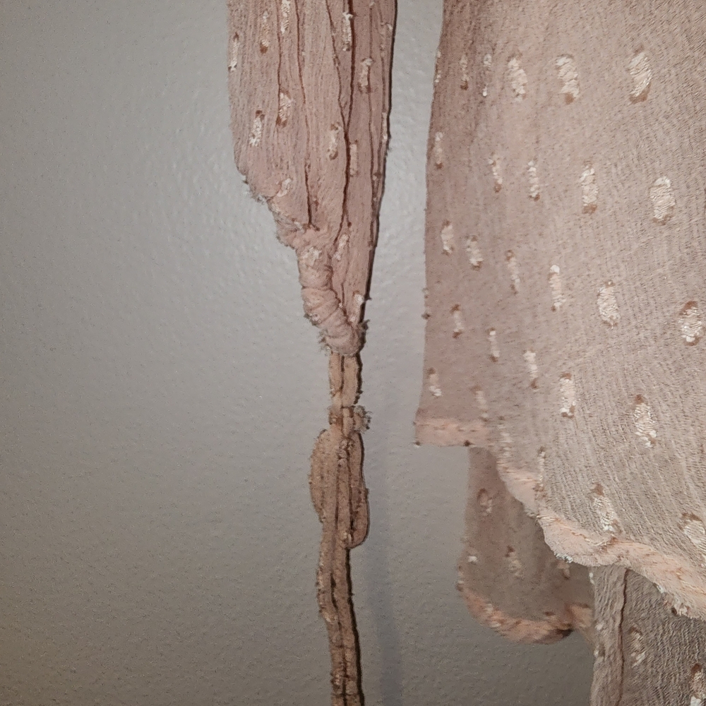 Free People Light Pink Textured Blouse - Picture 6 of 7
